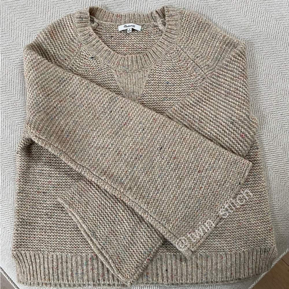 MWL Flecked Wide-Sleeve Pullover Sweater